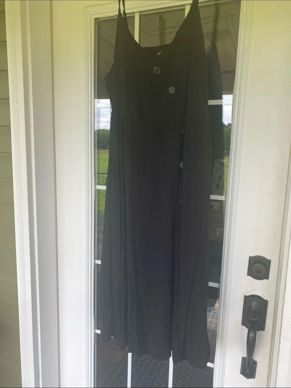 torrid Black Sleeveless Midi Dress with Side Button Detail - Picture 1 of 4